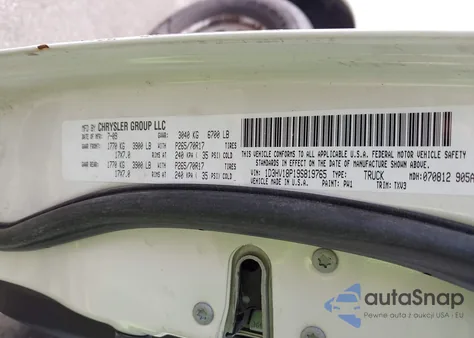 2009 Dodge Ram 1500 St из США, поврежденный, VIN 1D3HV18P19S819765